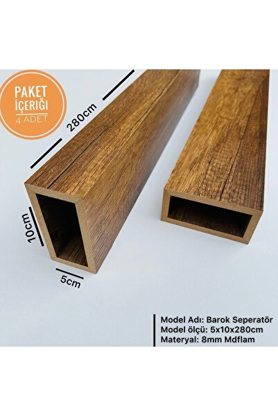 Genel Markalar Barok (4 ADET) 5cm X 10cm X 280cm Seperatör / Bölme