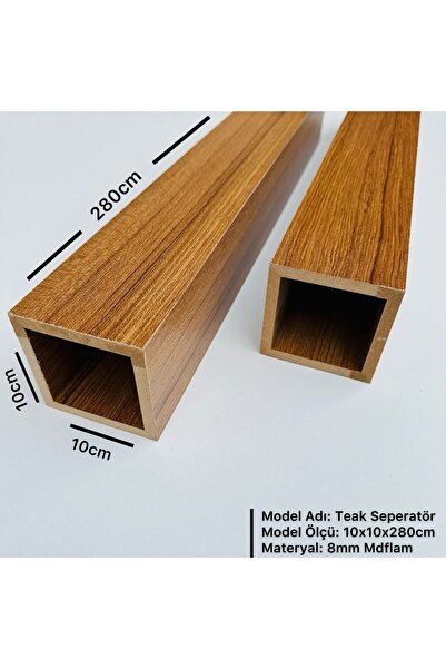 POLAT PANEL Teak (4 ADET) 10cm X 10cm X 280cm Seperatör / Bölme
