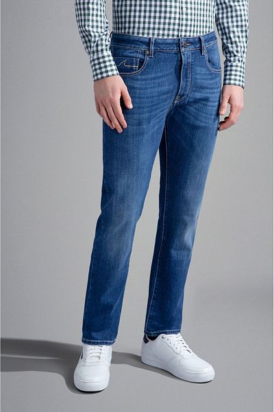 PAUL&SHARK Ανδρικό τζιν με λογότυπο 5 τσέπες Navy Blue Jeans 13314115 -001