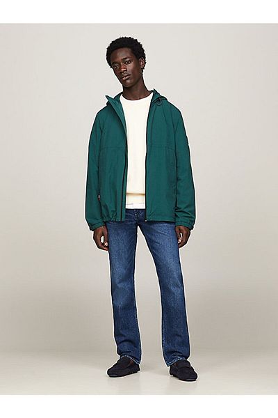 Tommy Hilfiger Men's Logo Zipper Closure Pocket Winter Green Jacket MW0MW34456-MBP