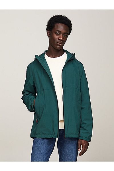 Tommy Hilfiger Men's Logo Zipper Closure Pocket Winter Green Jacket MW0MW34456-MBP