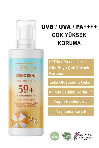 BİORGİNAL 100ml High Protection Sun Protection Cream - 50 SPF Sun Cream