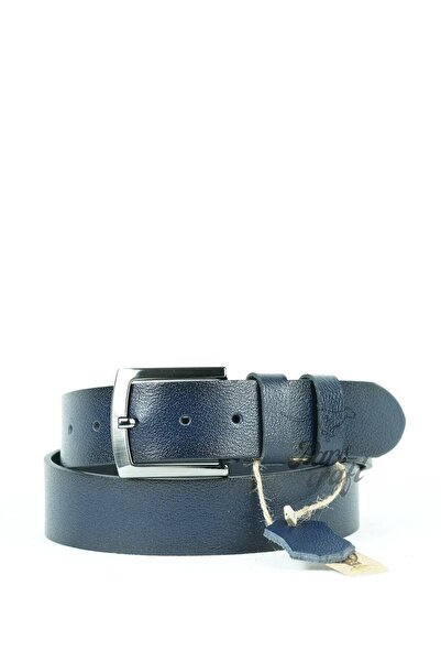 Parscraft Чоловічий ремінь з натуральної шкіри буйвола 4 см Синій джинсовий ремінь для спортивних штанів