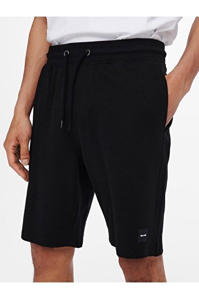 Only & Sons Neil Sweat Shorts Erkek Siyah Şort 22015623-02