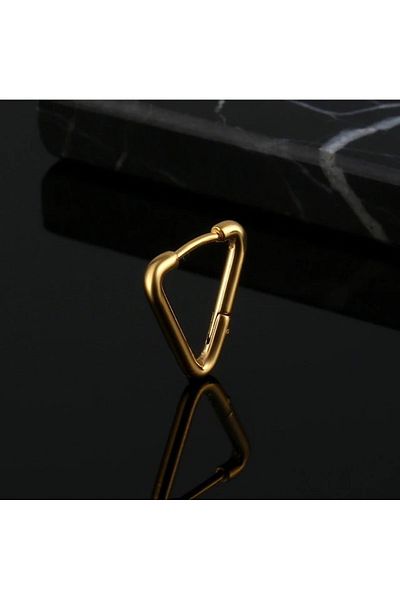 MAZEN Triangle Model Surgical Steel Earrings Gold Color Antiallergic Non-Tarnish Earrings