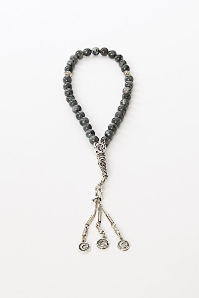 Zeynep Büyükbay مجموعة من 33 مسبحة سبيكتروليت لابرادوريت من الحجر الطبيعي