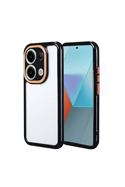 Nezih Case Xiaomi Redmi Note 13 4G Kılıf Kamera Koruması ve Kenarları renkli Arkası Mat Silikon Kapak