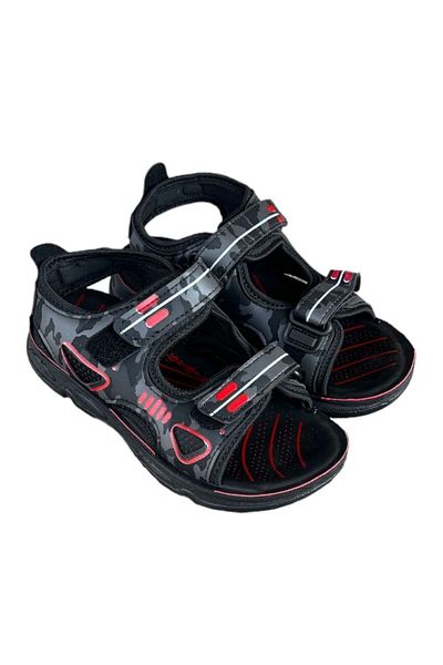 VİZYON Vizyon Black Boys' Sandals - Velcro, Light and Comfortable Sole