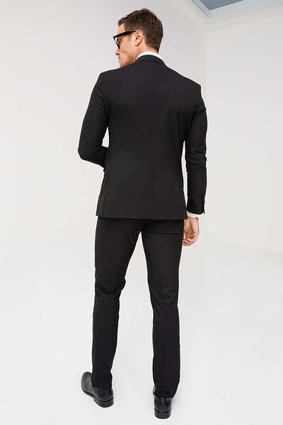 İgs Men's Black Slim Fit / Skinny Fit Std Suit