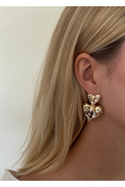 KİLİGİSTANBUL 2'li Kalp Küpe 4 Cm