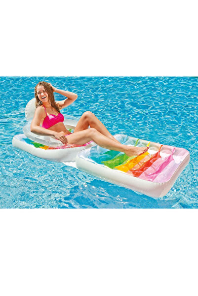 Intex Katlanır Havuz Koltuğu Yatağı - Suntanner Inflatable Folding Lounge Chair