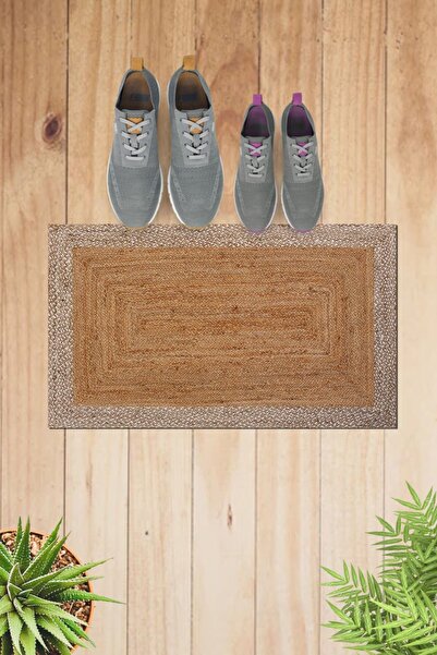 Else Halı Else Hasır Jüt Desenli Dekoratif Modern Iç Ve Dış Kapı Önü Paspası Kps-32