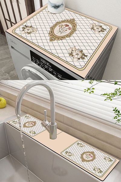 Else Dekor Κάλυμμα πλυντηρίου ρούχων Else Dryer Protection Mat και Water Catcher Νεροχύτης Ds09