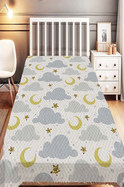 Else Dekor Moon Star Patterned Clouds - Single Child Pique Set