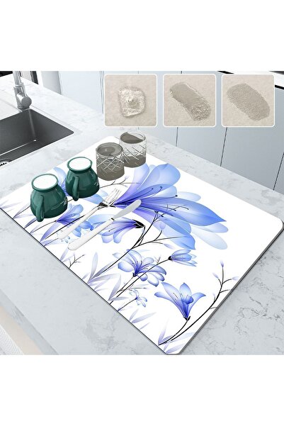 Else Dekor DSN-16 Model Non-Slip Water Absorbent Drying Cloth - Dish Drying Mat, Countertop Cover