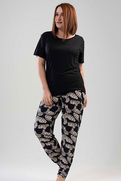 VİENETTA Σετ πιτζάμες με κοντό μανίκι Viscon Plus Size 
 , 111370