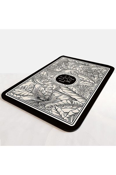 Else Halı Else Patterned Microwave Oven Cover Protector Non-Slip Base