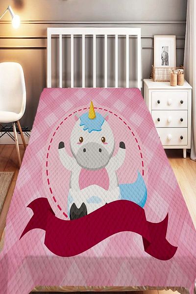 Else Dekor Pink Horse Patterned Single Children's Pique Set