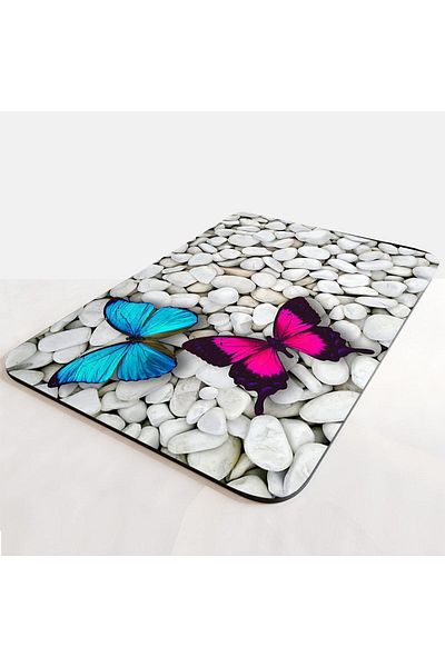 Else Halı Else Patterned Microwave Oven Cover Protective Mat Non-Slip Base Washable Organizer Case