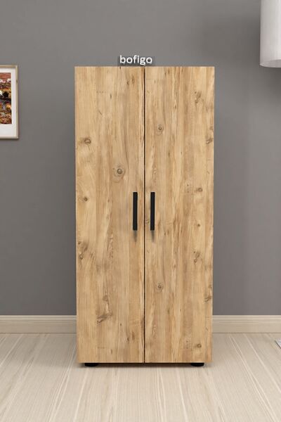 Bofigo 3 Raflı 2 Kapaklı Klasörlük Dolabı Mutfak Dolabı Banyo Dolabı Çok Amaçlı Dolap Fulya Çam