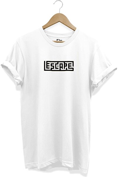 The Baski Bela unisex majica Escape Text Štampano kratkih rukava T-shirt
