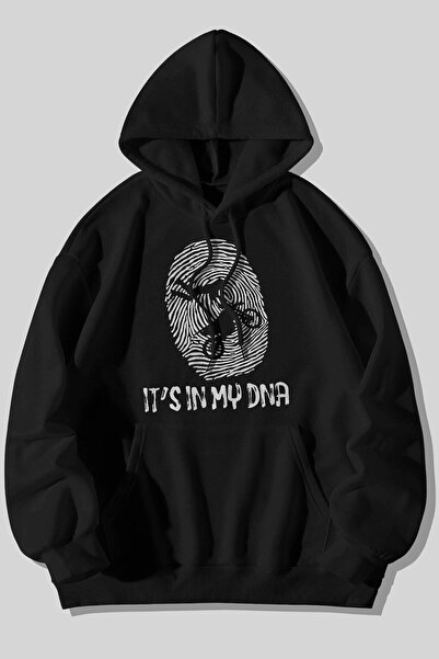 The Baski Motocikl My DNA Štampano 100% pamuk Unutrašnjost P Flis Premium crn...