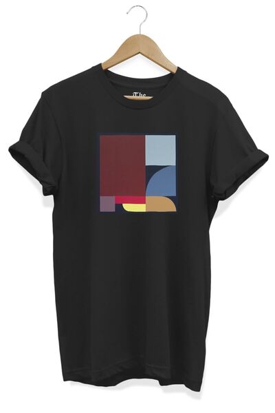 The Baski Crna unisex paleta boja 1 Štampano kratki rukav T-shirt