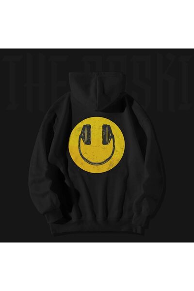 The Baski Music Smile Štampano 100% pamuk Inside P Flis Premium crna majica