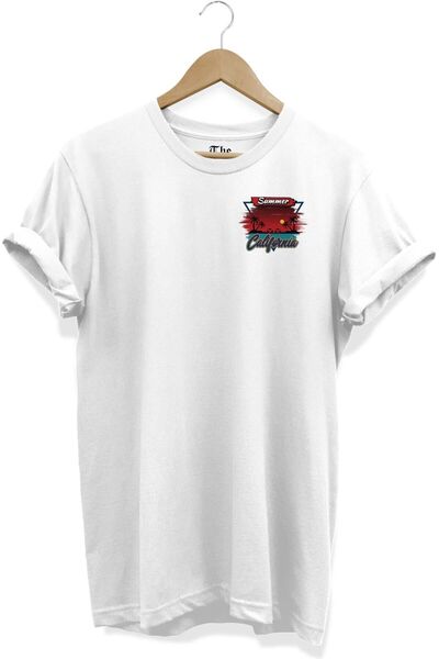 The Baski Bela unisex vintage majica kratkih rukava Kalifornija Štampano T-shirt