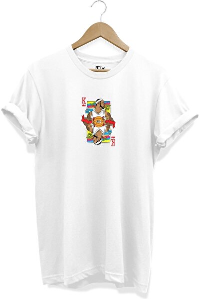 The Baski Bela unisex ležerna majica Lebron James King sa igraćim kartama Šta...