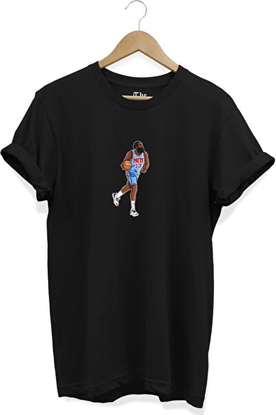 The Baski Crna unisex majica James Harden košarkaška Štampano kratki rukav T-...