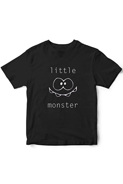 The Baski Crna unisex majica Little Monster Štampano kratkih rukava za decu T...
