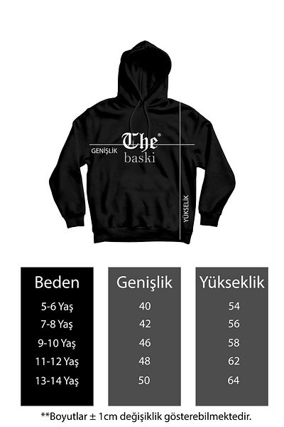 The Baski Черен суитшърт Polar Premium - 100% памук, с щампа на дъга и сърца