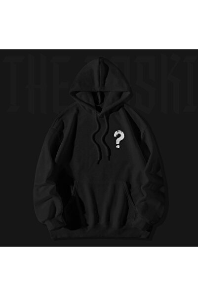 The Baski Unisex crna majica sa upitnikom B Štampano 100% pamuk % Premium