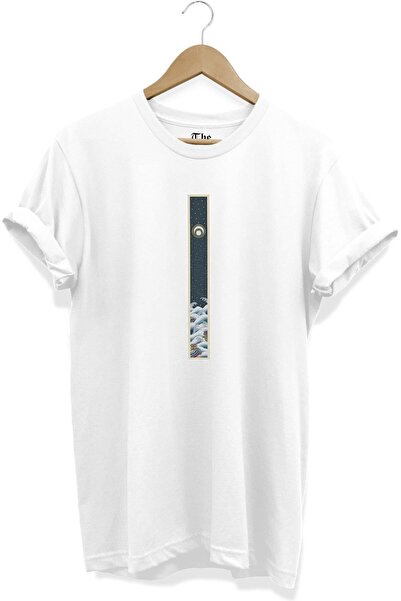 The Baski Λευκό Unisex Linear Night Motif Printed Cool κοντομάνικο μπλουζάκι