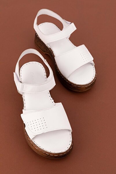 Gondol Γυναικεία Γνήσιο Δέρμα Καθημερινά Άνετα Σανδάλια Velcro Iz.8403