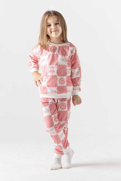 BUUFUU Printed Long Sleeve Set for Girl - Top and Bottom Set