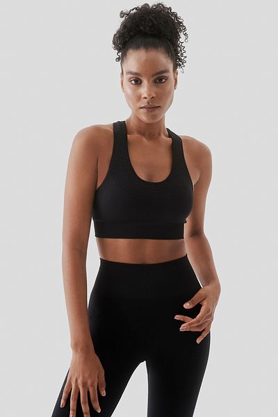 Superstacy Rhea Black Seamless Sports Bra