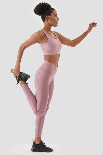 Superstacy Adele V Waist Detailed Recovery Rose Sports Leggings