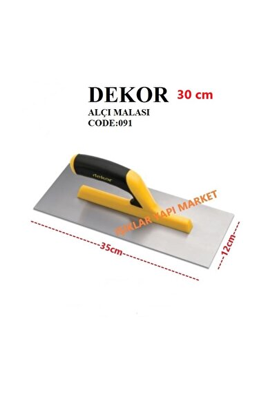 Dekor Profesyonel Alçı Ustası Alçı Malası 12x30cm Code_091