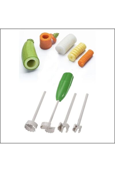 KitchenSoft 4 Lü Farklı Boyutta Sebze Meyve Oyacak Aparat