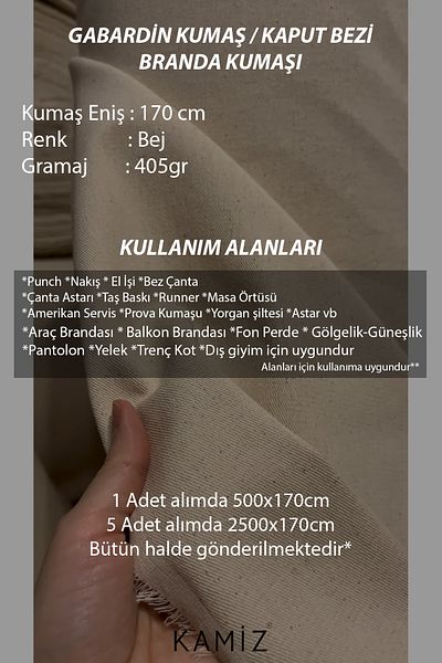 KAMİZ Μοντέρνα διακόσμηση κήπου και σπιτιού 5 μέτρα βαμβακερό ύφασμα - Μουσαμάς/κουβούκλιο/αλεξήλιο/ταπετσαρία