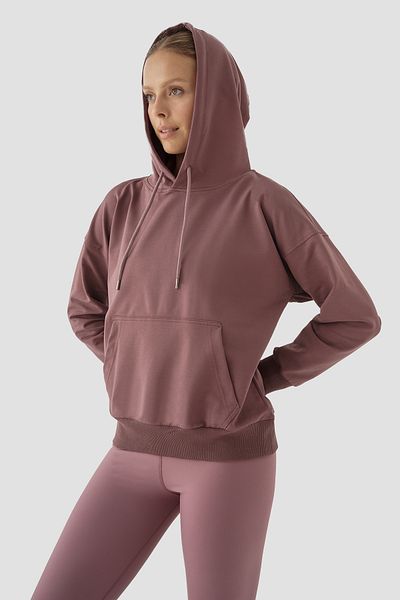 Superstacy Fiona Oversize Dark Rose Hoodie with Pockets