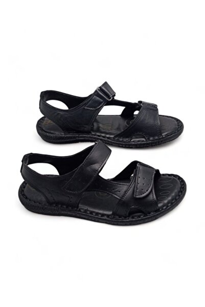 MAGIC SHOES Orthopedic Men's Sandals with All Genuine Leather and Heel Cushion System