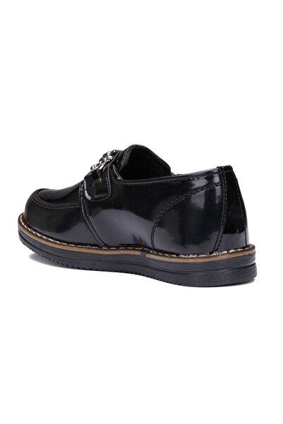 MAGIC SHOES Daily Buckled Black Patent Leather Orthopedic Useful Seasonal Children's Shoes