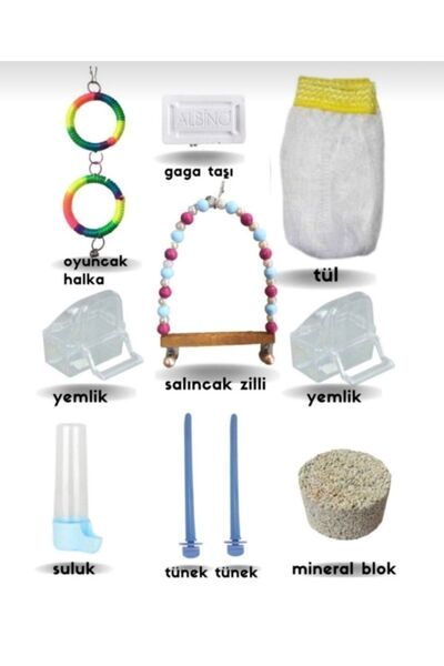 islandtoys Premium Kafes Seti Kafes Ihtiyac Seti Kafes Oyuncak Seti