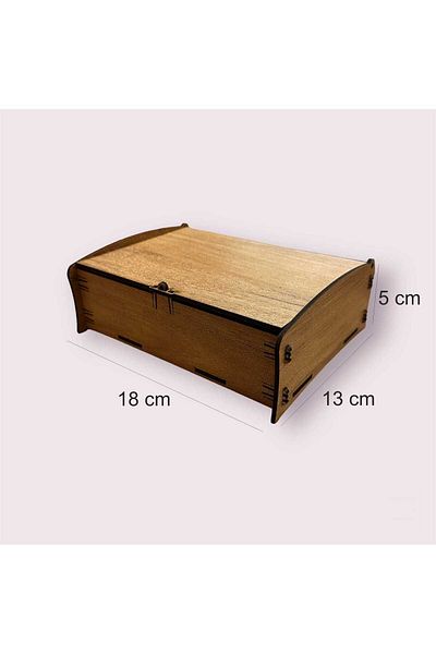 Bir Reklam 18X13X5 cm Disassembled Decorative Wooden Gift Box