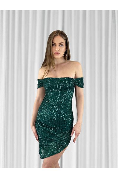 ALFUDO Moda Collection Liana Degaje Collar Mini Dress Black