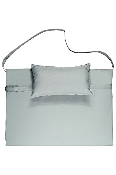Bysay Taşınabilir Katlanır Çanta Şezlong Minderi, Yastıklı Minder (gri)