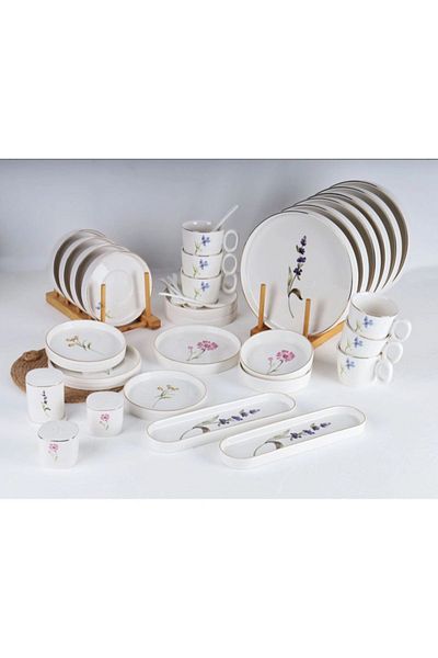 AROW CASA 35 PIECES PORCELAIN 6 PERSON COFFEE SET